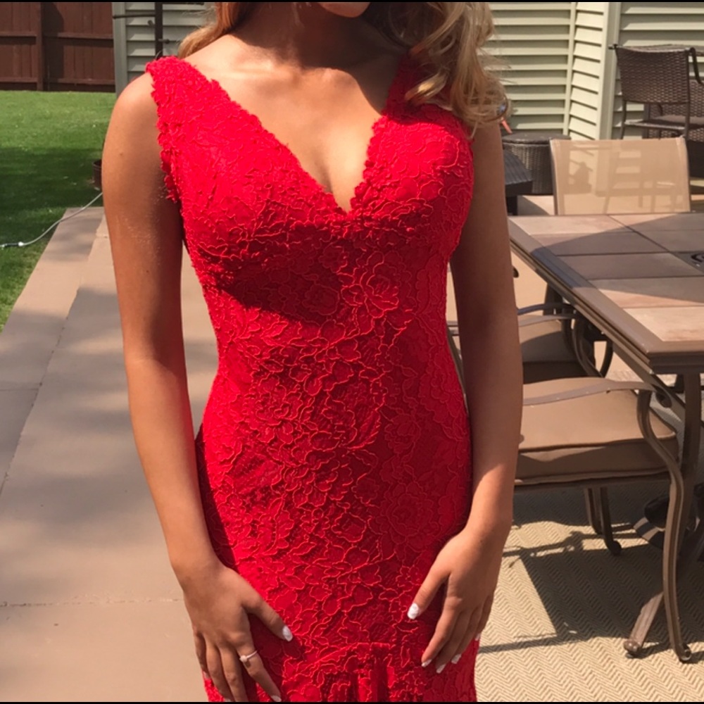 Red jovani prom dress